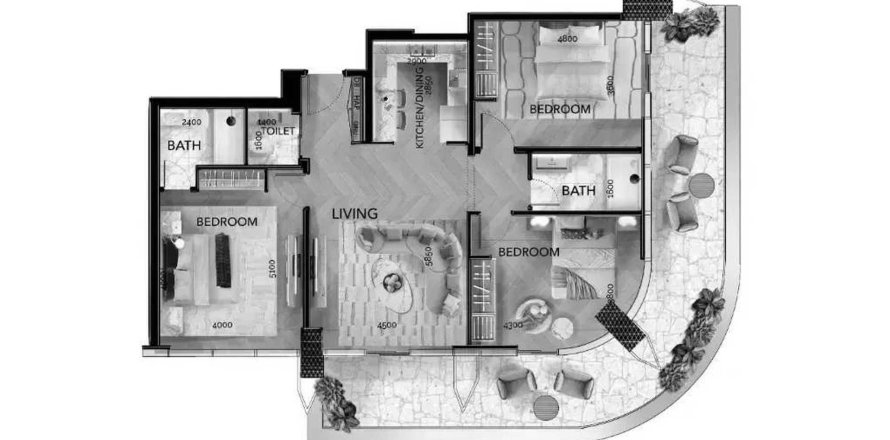 Apartamento em Al Reem Island, Abu Dhabi, EAU 3 quartos, 154.8 m2 № 714863