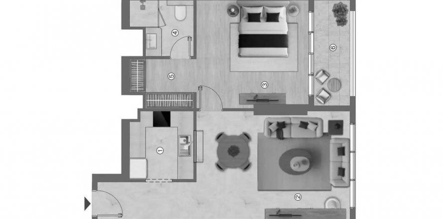 آپارتمان در Dubai Design District، Dubai ، امارات متحده عربی 1 خوابه ، 72 متر مربع. شماره 640125