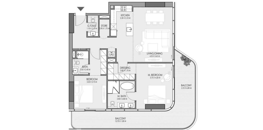 Квартира в Do Hotels & Residences в Дубай, ОАЕ 3 кімнати, 144.07м2 № 706292