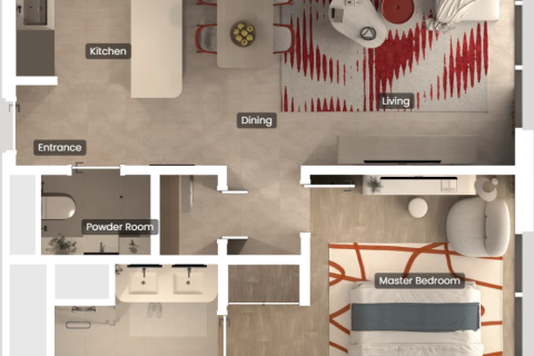 阿联酋 Ras Al Khaimah Al Marjan Island 待售 : 1 卧, 81 平方米 , 编号656181 - 照片 5