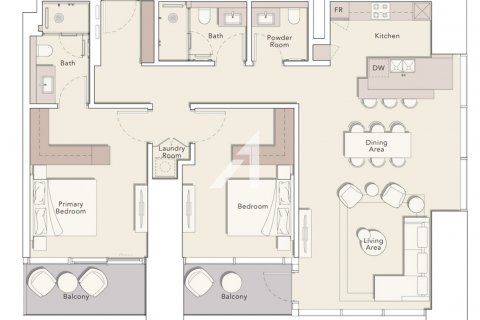 Byt v Dubai, SAE 2 ložnice, 137.3 m² Č.: 634361 - fotografie 12