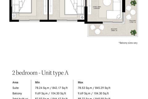 Appartement te koop in Town Square, Dubai, VAE 1 slaapkamer, 56 vr.m., nr 728442 - foto 10
