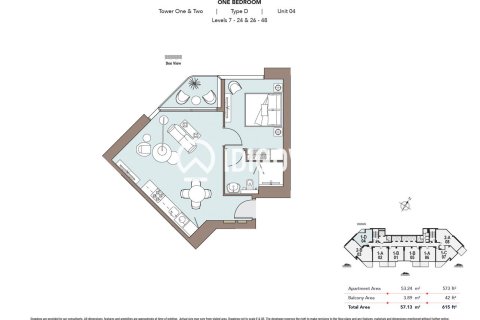 Apartamento para venda em Maritime City, Dubai, EAU 1 quarto, 57.04 m2 № 735475 - foto 11