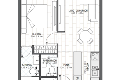 Apartament në Muwaileh Commercial, Sharjah, Emiratet e Bashkuara Arabe 1 dhomë gjumi, 47 m2. № 732613 - Foto 8
