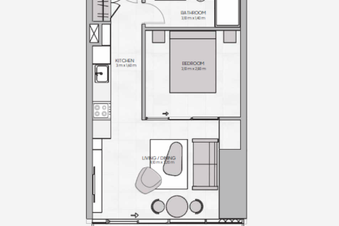 Dzīvoklis Jumeirah Village Triangle, Dubaijā, AAE 1 istaba Nr. 732614 - attēls 4