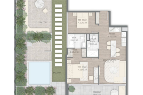Apartamento para venda em Dubai, EAU 1 quarto, 43 m2 № 732612 - foto 3