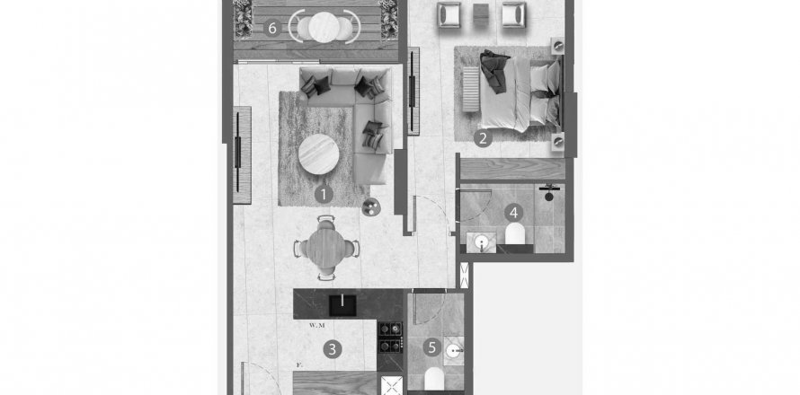 Apartment in Lilian Residences in Dubai South (Dubai World Central), UAE 1 bedroom, 64.86 sq.m. № 633937