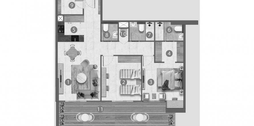 Byt v Lilian Residences v Dubai South (Dubai World Central), SAE 2 ložnice, 119.95 m² Č.: 633939