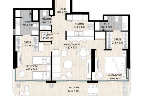 阿联酋 Dubai Jumeirah Village Circle 待售 : 42 平方米 , 编号728670 - 照片 21