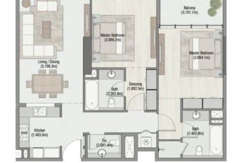 Byt v SOUTH LIVING v Dubai South (Dubai World Central), SAE 41 m² Č.: 728668 - fotografie 10