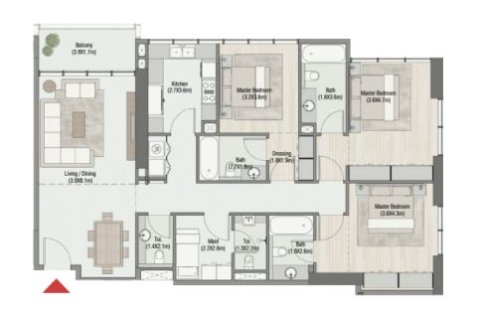 Byt v SOUTH LIVING v Dubai South (Dubai World Central), SAE 41 m² Č.: 728668 - fotografie 11