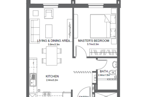 Apartmán v Abu Dhabi, SAE 1 spálňa, 26 m2 č. 732488 - Fotografia 3