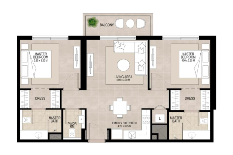 Apartman u gradu Town Square, Dubai, UAE 1 spavaća soba, 56 m2 Br. 732490 - Slika 7