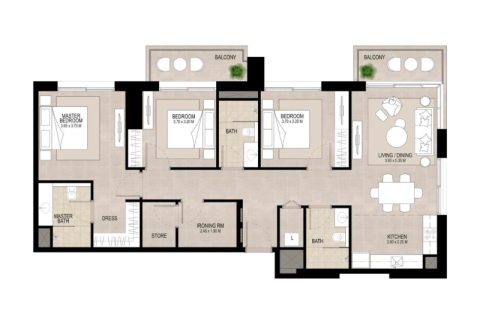 Apartman u gradu Town Square, Dubai, UAE 1 spavaća soba, 56 m2 Br. 732490 - Slika 8
