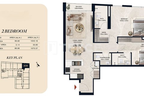 Apartman u Jumeirah Village Circle, Dubai, UAE 2 spavaćih soba, 100 m2 Br. 706429 - fotografija 17
