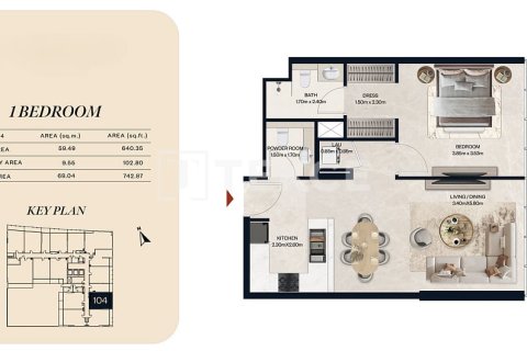 Apartman u Jumeirah Village Circle, Dubai, UAE 2 spavaćih soba, 100 m2 Br. 706429 - fotografija 16