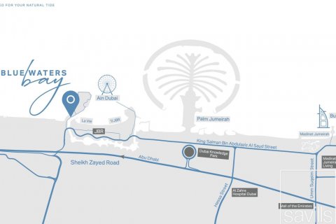 Apartemen di Bluewaters, Dubai, UEA 3 kamar tidur, 190 m2 nomor 635378 - foto 11