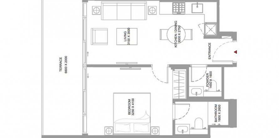 Byt v Canalside Marina Residences v Umm Al Quwain, SAE 1 ložnice, 61.41 m² Č.: 633972