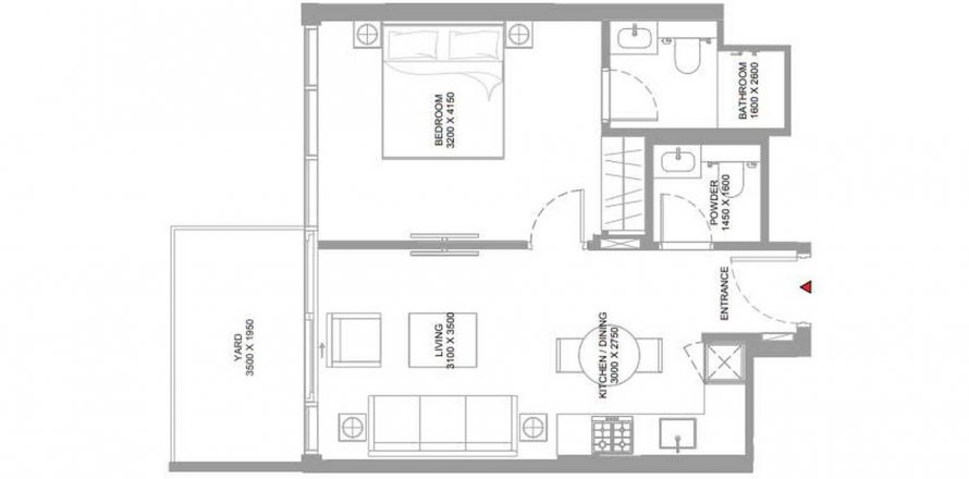 Apartment in Canalside Marina Residences in Umm Al Quwain, UAE 1 bedroom, 54.99 sq.m. № 633974