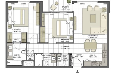 Apartmán v Al Khan, Sharjah, SAE 2 spálne, 100 m2 č. 642920 - Fotografia 6