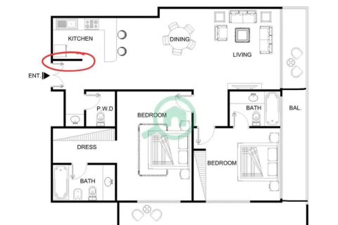 Apartman u Dubai, UAE 2 spavaćih soba, 122 m2 Br. 726711 - fotografija 11