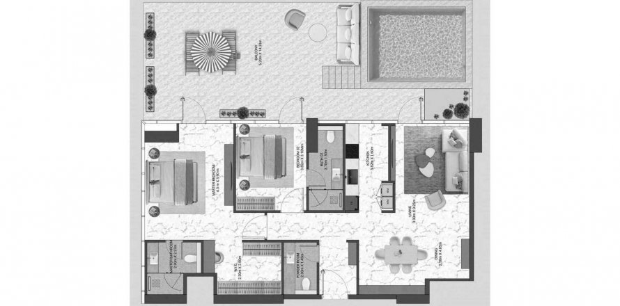 Korter asukohaga V-Suites by Anax asukohaga Business Bay, Dubai, AÜE: 2 magamistoaga, 217.3 m² Nr 633583