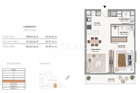 Byt v Meydan, Dubai, SAE 2 ložnice, 110 m² Č.: 634479 - fotografie 21