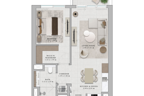 Lakás itt: Dubai Hills Estate, EAE, 1 hálószoba, 69 m², azonosító: 689663 - fénykép 3