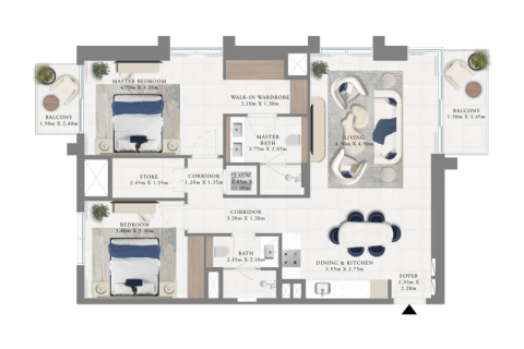 Dubai Creek Harbour (The Lagoons), Dubai, BAE’de satılık daire 1 yatak odası, 62 m&sup2; No 689662 - fotoğraf 4