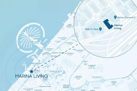 Apartament në Dubai Marina, Emiratet e Bashkuara Arabe 2 dhoma gjumi, 105.6 m2. № 631887 - Foto 14