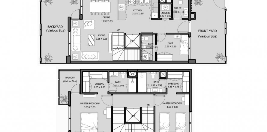 Masdar City、Abu Dhabi、UAEにあるタウンハウス 4ベッドルーム、219.72 m2 No638487