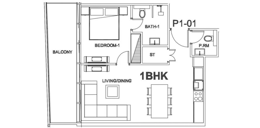 Apartman u Villa Del Arte u Dubai, UAE 95.68 m2, 1 spavaća soba Br. 708982