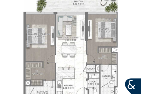 Lägenhet till försäljning i Mohammed Bin Rashid City, Dubai, UAE 2 sovrum, 108 kvm Nr. 685297 - fotografi 13