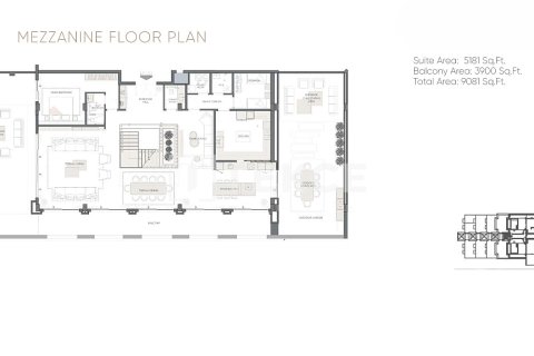 Penthouse u gradu Palm Jumeirah, Dubai, UAE 6 spavaće sobe, 843 m2 Br. 706421 - Slika 24