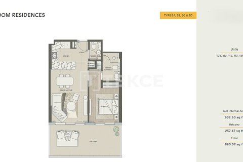 Apartament de vânzare în Al Marjan Island, Ras Al Khaimah, EAU 1 dormitor, 76 mp. №687898 - poză 29