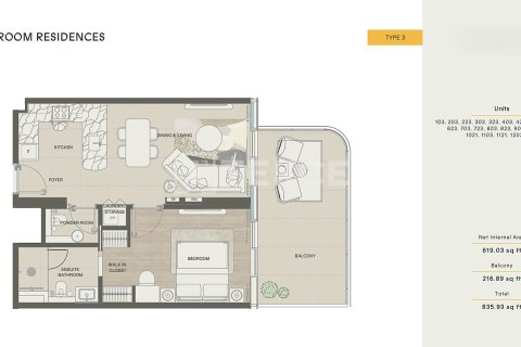 Apartment sa Al Marjan Island, Ras Al Khaimah, UAE 2 silid-tulugan, 118 sq.m. № 687899 - larawan 30