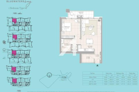Müüa korter asukohaga Bluewaters, Dubai, AÜE: 1 magamistoaga, 85.3 m² Nr 637894 - pilt 11