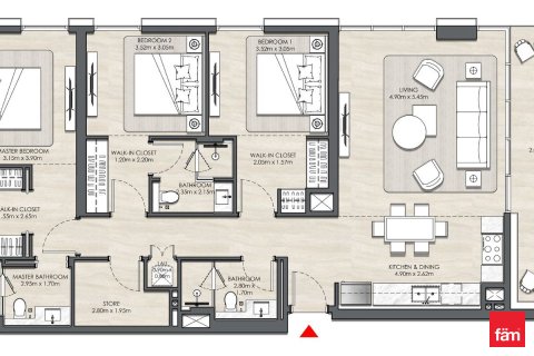 Leilighet til salgs i Dubai Hills Estate, Dubai, Emiratene 3 soverom, 155.4 kvm Nr. 679101 - Foto 7