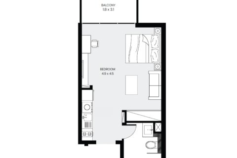 Wohnung zum Verkauf in Al Furjan, Dubai, VAE 1 Schlafzimmer, 40 m2 Nr. 732550 - Foto 6