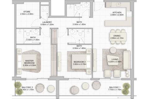 Leilighet til salgs i Dubai Studio City, Dubai, Emiratene 1 soverom, 72 kvm Nr. 732587 - Foto 5
