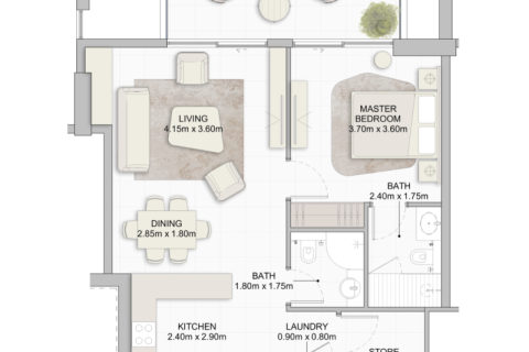 Leilighet til salgs i Dubai Studio City, Dubai, Emiratene 1 soverom, 72 kvm Nr. 732587 - Foto 4