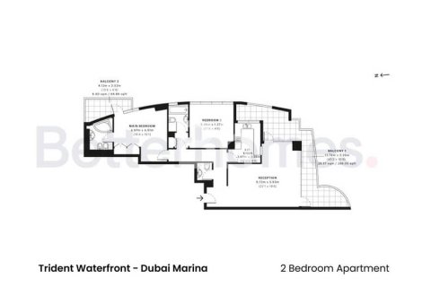 Διαμέρισμα σε Dubai Marina, ΗΑΕ 2 υπνοδωμάτια, 159 τ.μ. Αρ. 643263 - φωτογραφία 13