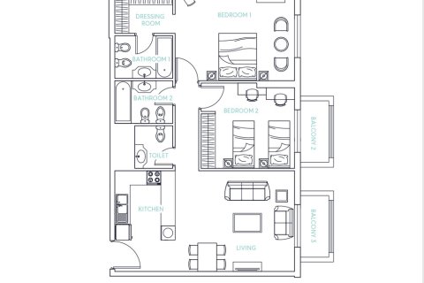 Wohnung zum Verkauf in Dubai, VAE 1 Zimmer, 41 m2 Nr. 728552 - Foto 8