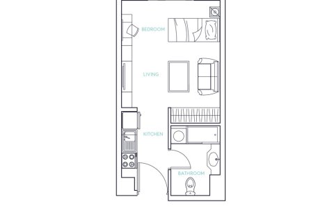 Wohnung zum Verkauf in Dubai, VAE 1 Zimmer, 41 m2 Nr. 728552 - Foto 6