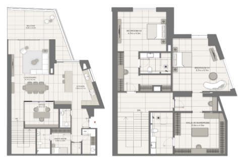 شقة للبيع في مرسى دبي، دبي، الإمارات العربية المتحدة 1 غرفة نوم ، 69 متر مربع ، رقم 690018 - صورة 21