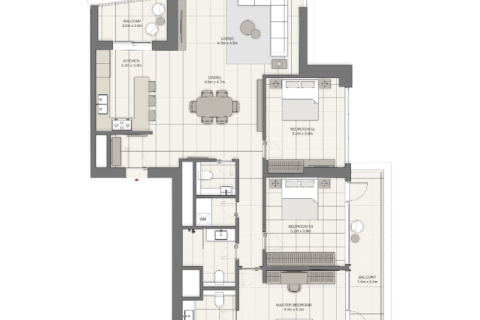 شقة للبيع في مرسى دبي، دبي، الإمارات العربية المتحدة 1 غرفة نوم ، 69 متر مربع ، رقم 690018 - صورة 14