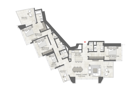 شقة للبيع في مرسى دبي، دبي، الإمارات العربية المتحدة 81 متر مربع ، رقم 690017 - صورة 10