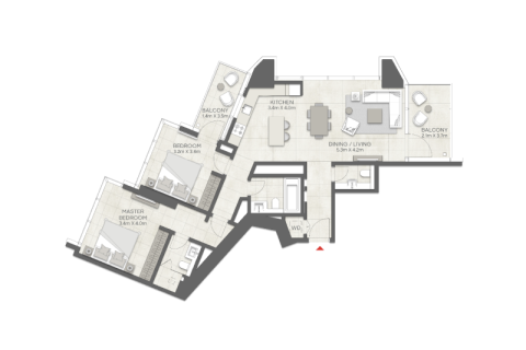 شقة للبيع في مرسى دبي، دبي، الإمارات العربية المتحدة 81 متر مربع ، رقم 690017 - صورة 9