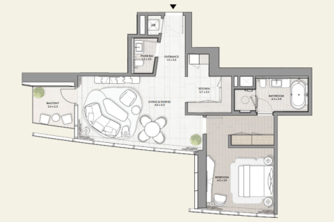 Apartment sa Al Maryah Island, Abu Dhabi, UAE 1 silid-tulugan, 85 sq.m. № 690015 - larawan 10