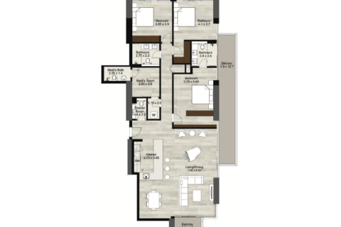 شقة للبيع في مرسى دبي، دبي، الإمارات العربية المتحدة 1 غرفة نوم ، 116 متر مربع ، رقم 690019 - صورة 10